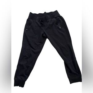 Black drawstring joggers